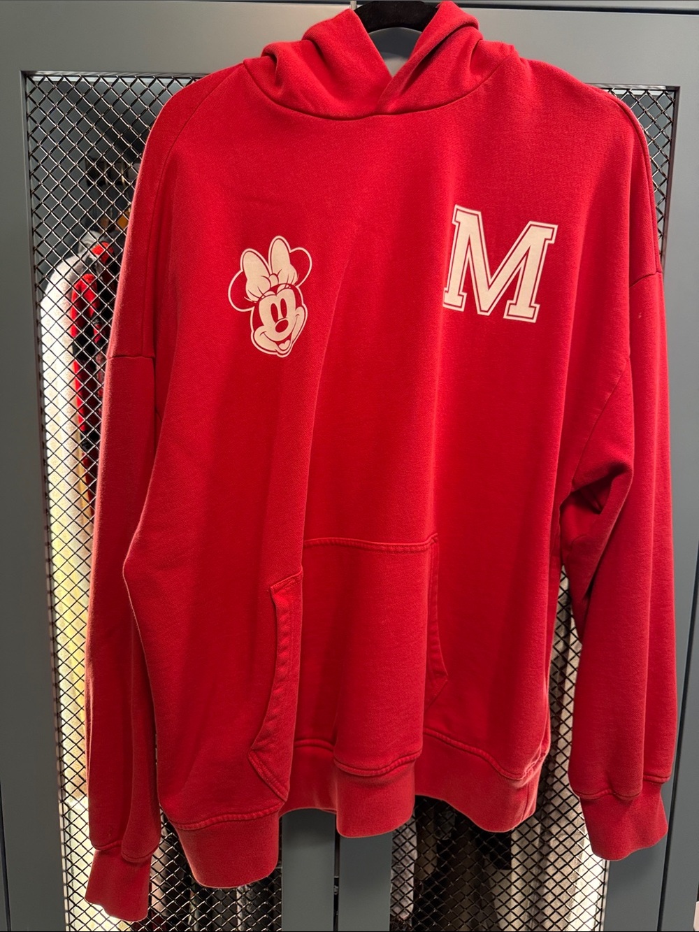 GAP Red Hooded Sweatshirt with Minnie and 'M' Patch